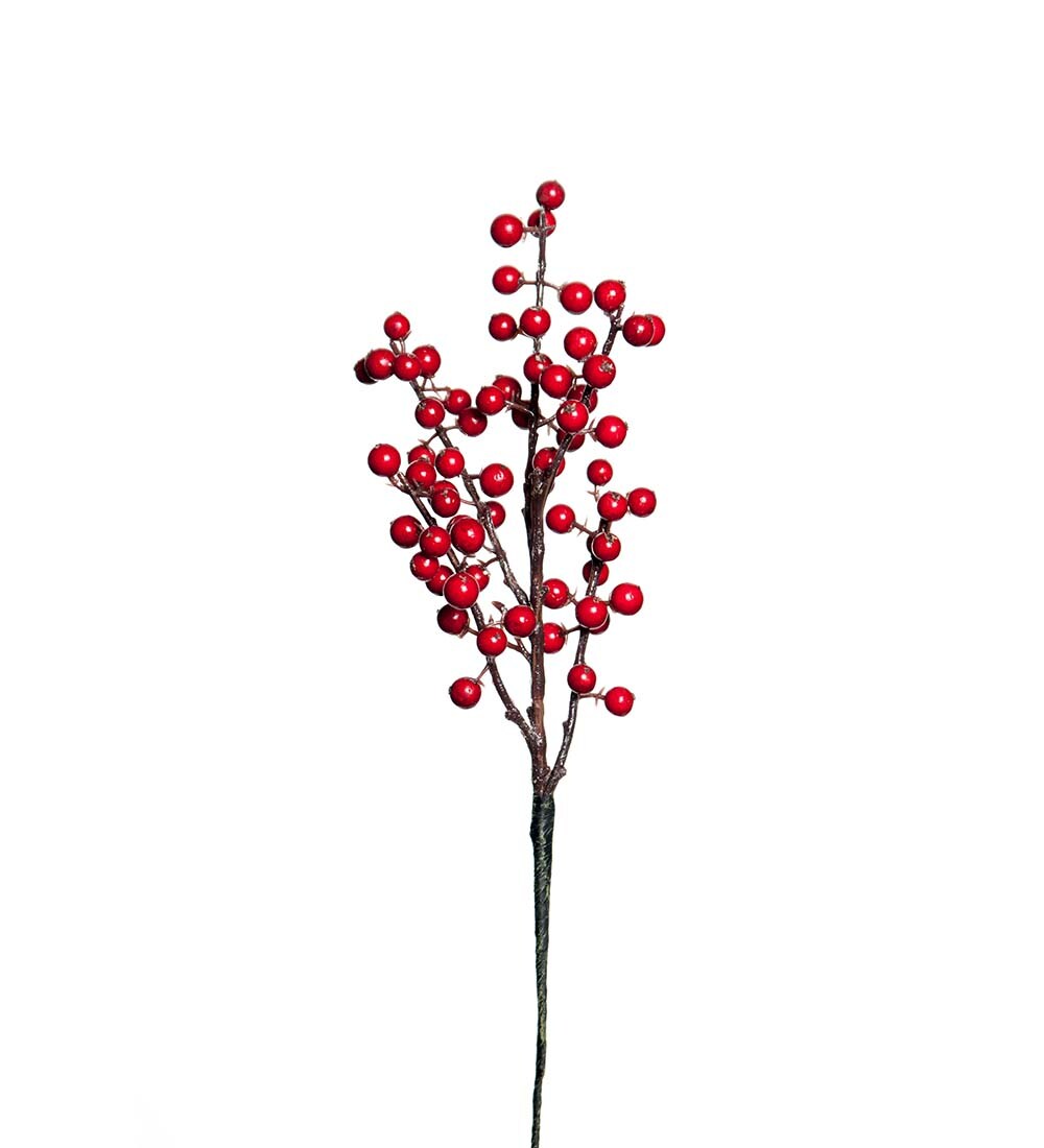 Konstgjord röd Bärkvist, 35cm