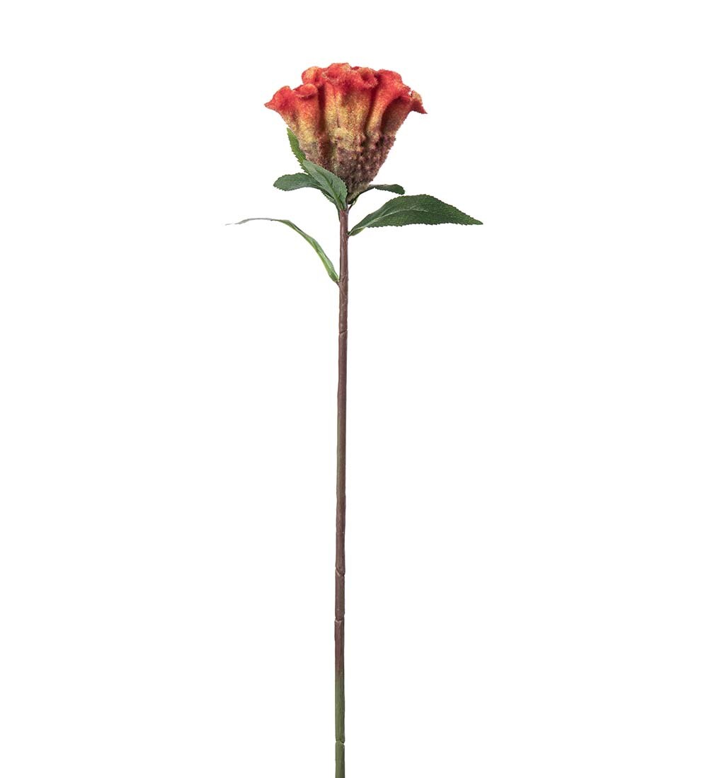 Konstgjord orange Celosia 67cm