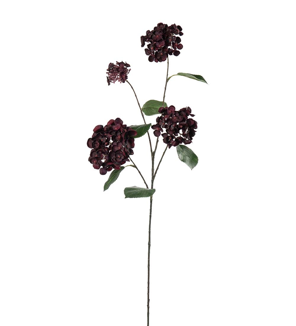 Konstgjord burgundy Hortensia 80cm