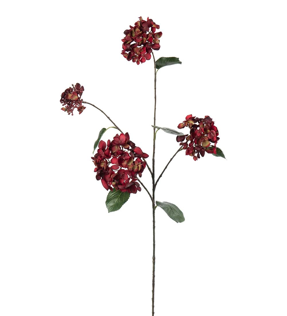 Konstgjord röd Hortensia 80cm