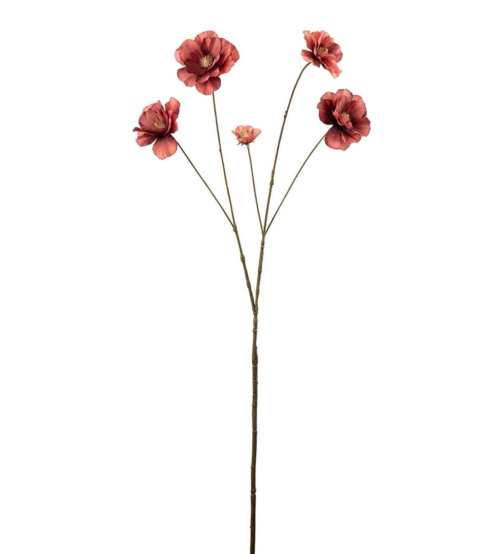 Konstgjord röd Ranuncel 80cm