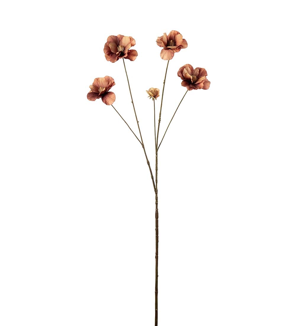 Konstgjord brun Ranuncel 80cm