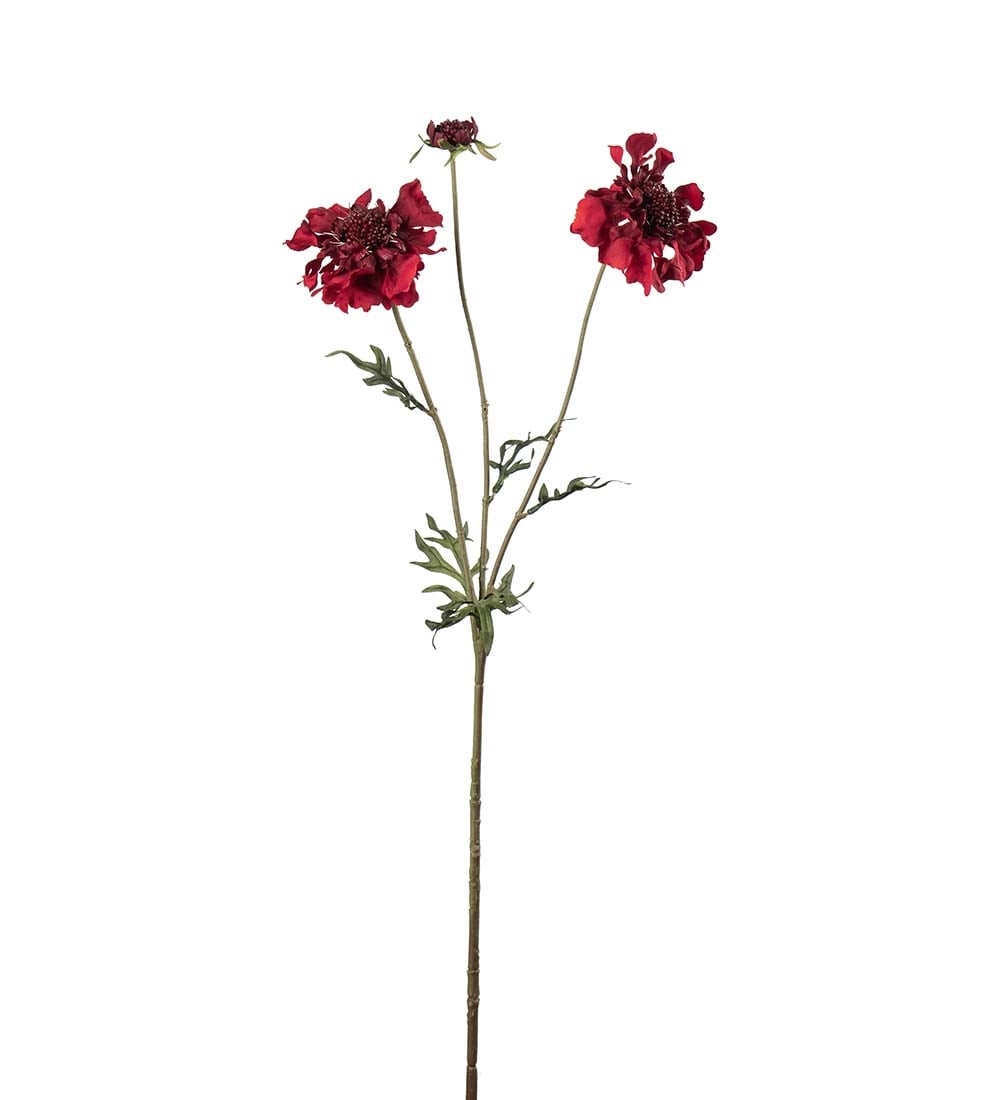 Konstgjord röd Scabiosa 65cm