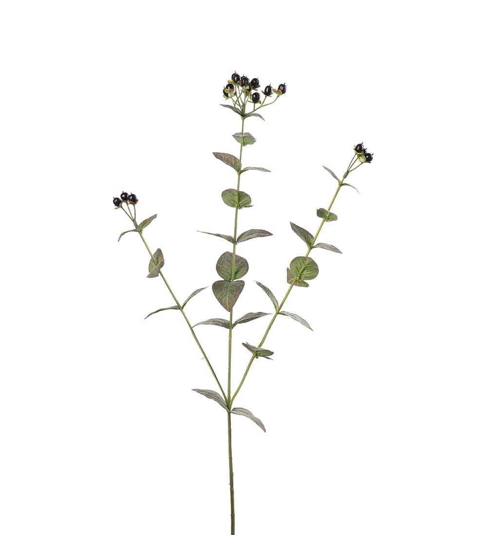 Konstgjord grön Eucalyptus med bär 72cm