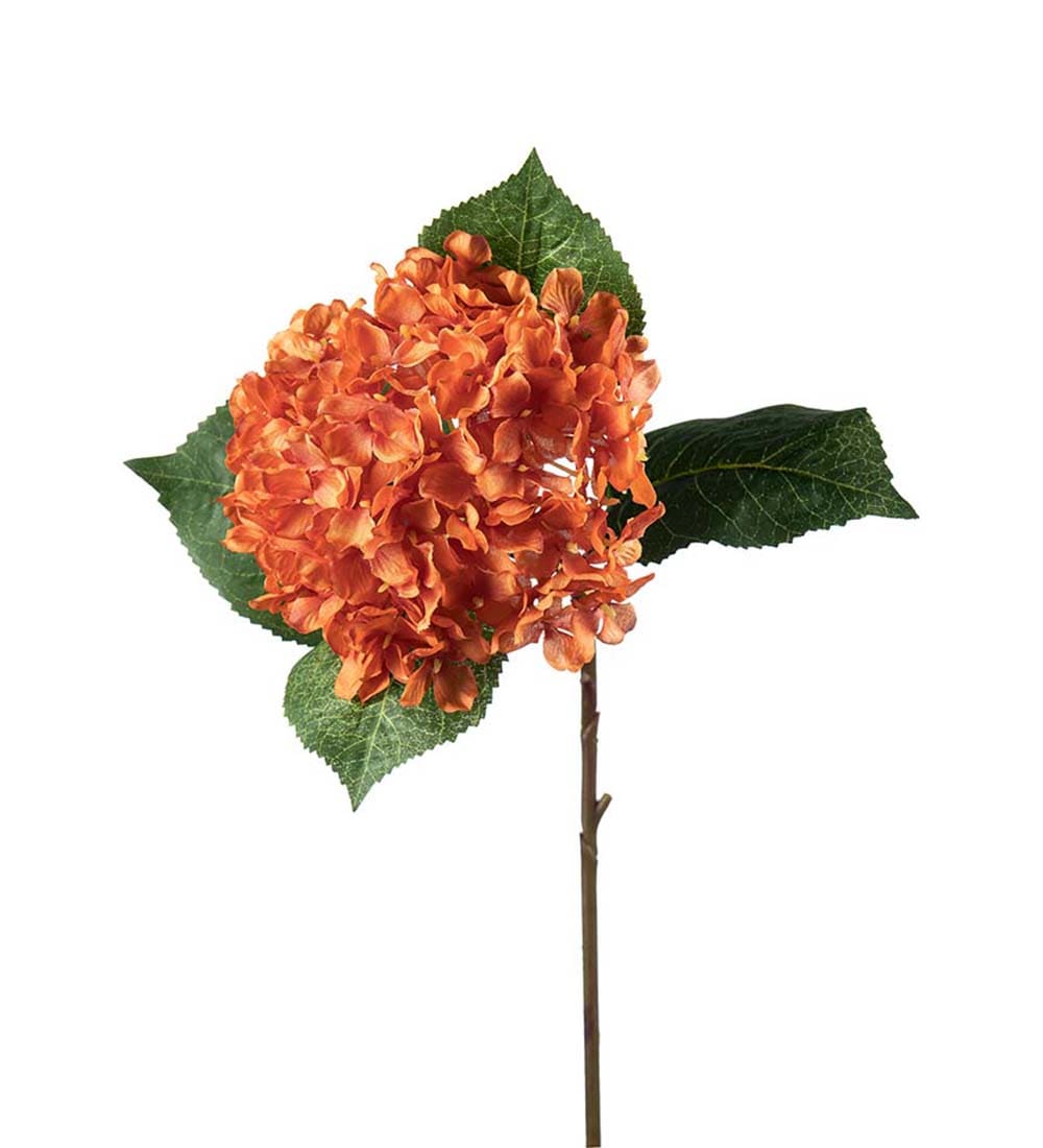 Konstgjord orange Hortensia 40cm