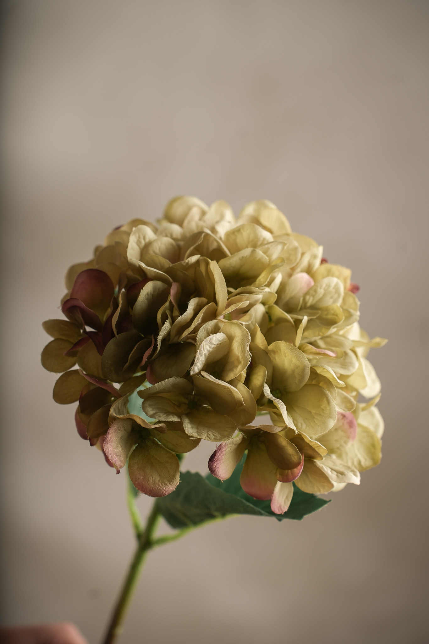 Konstgjord grön Hortensia 48cm