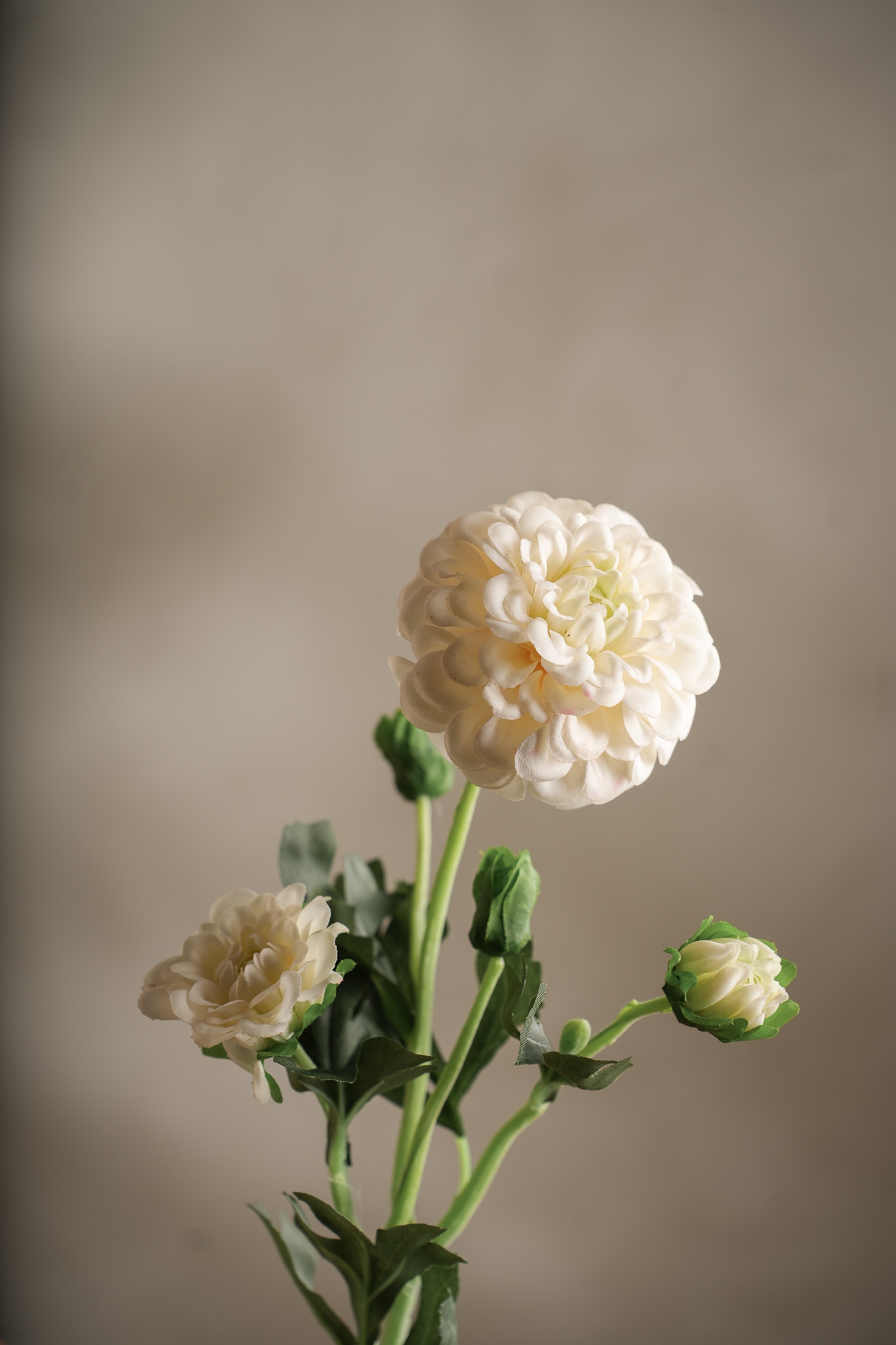 Konstgjord cream Chrysanthemum 52cm