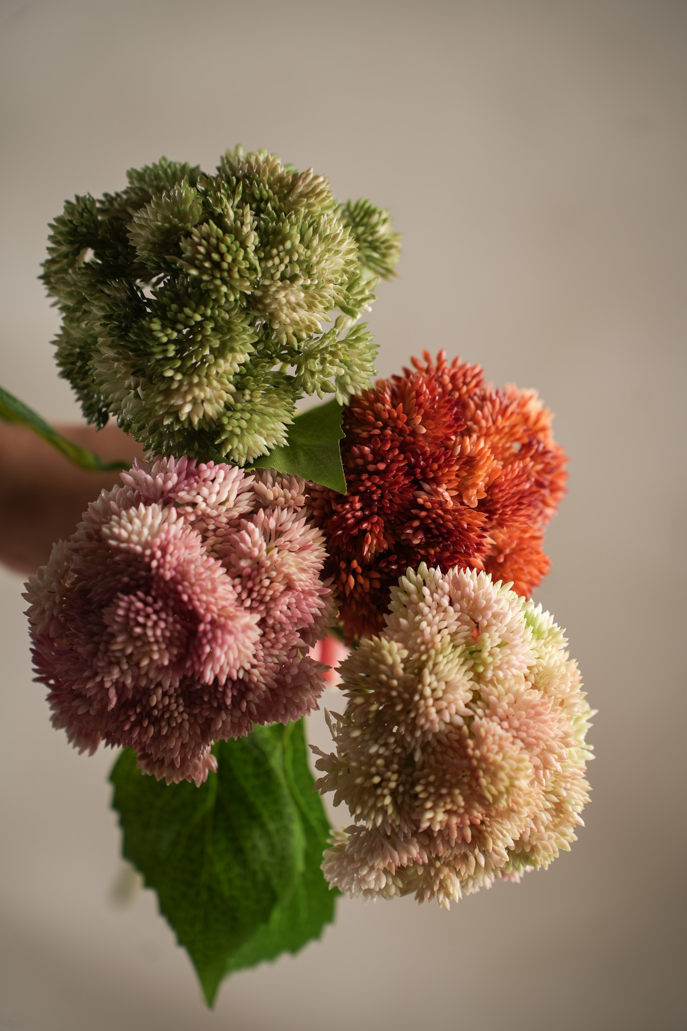 Konstgjord rosa Sedum 37cm