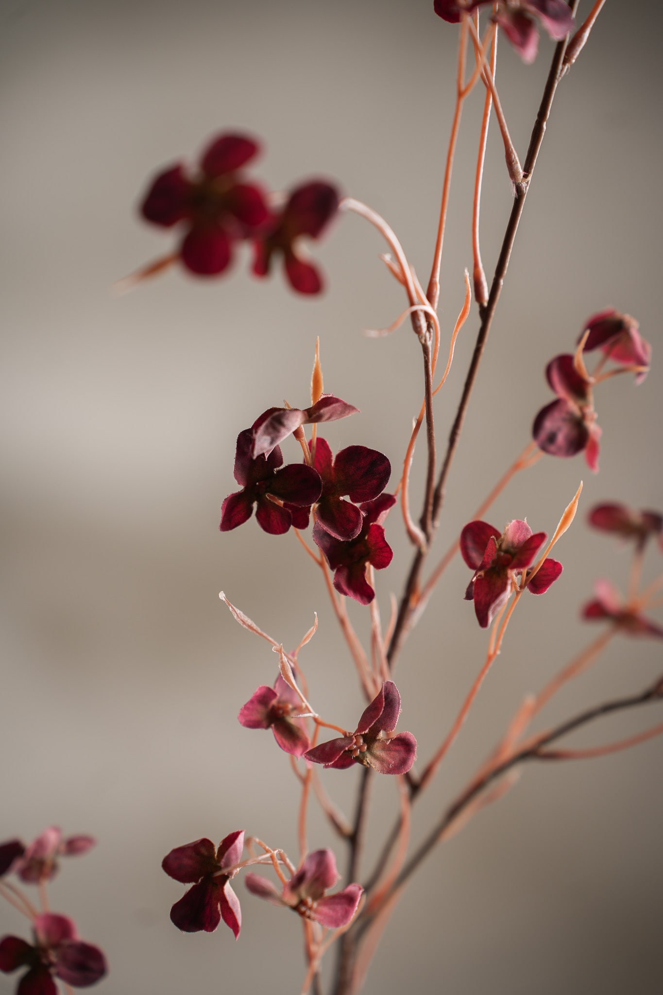 Konstgjord burgundy Hortensia 110cm