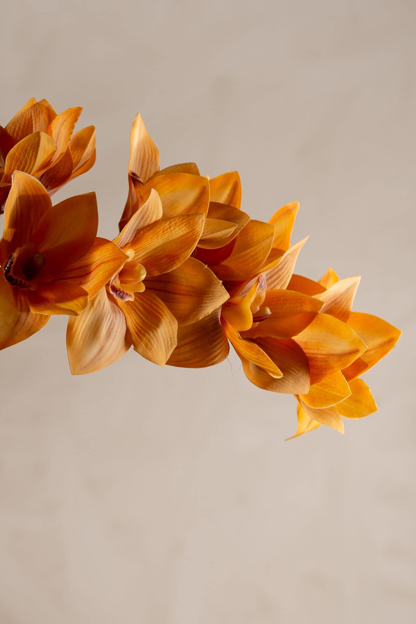 Konstgjord orange Cymbidium 110cm