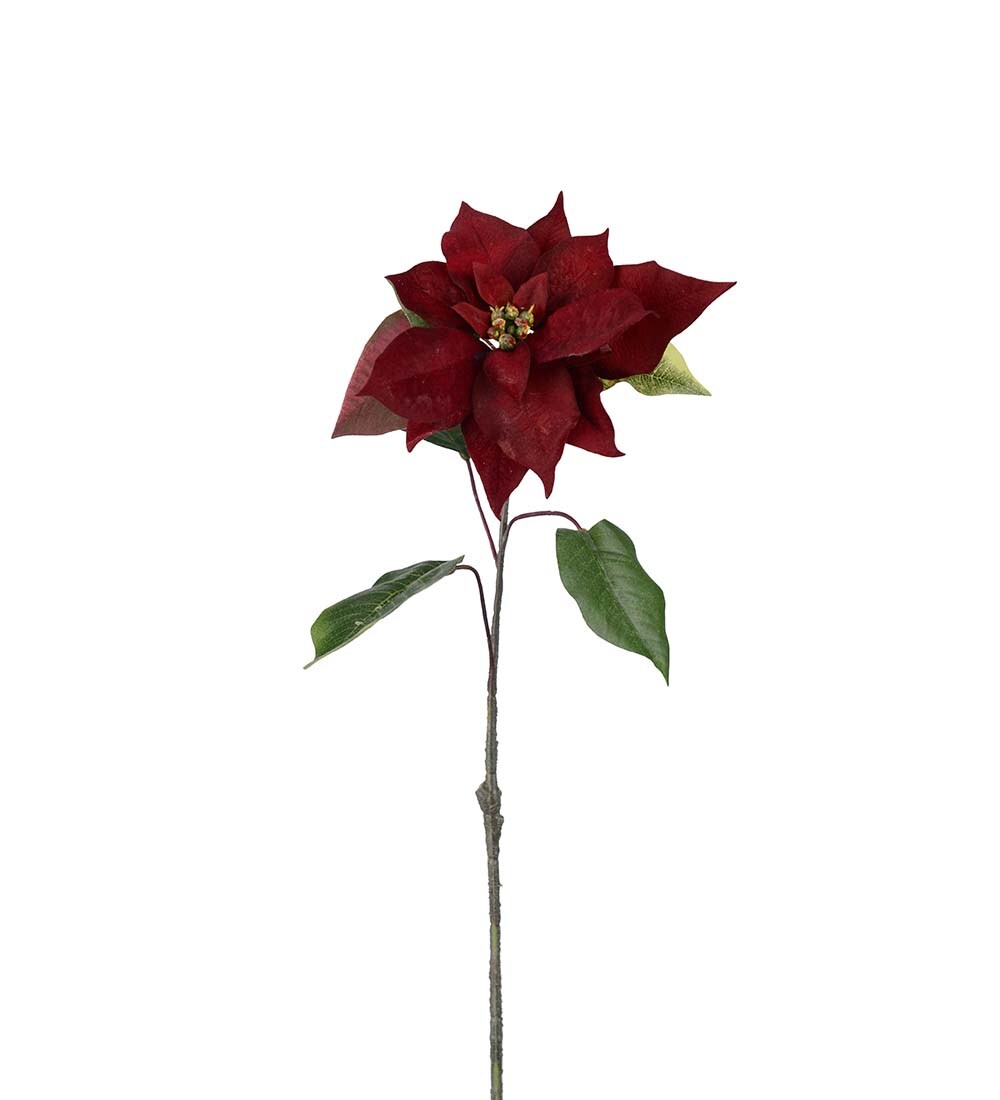 Burgundyfärgad konstgjord julstjärna, 50 cm