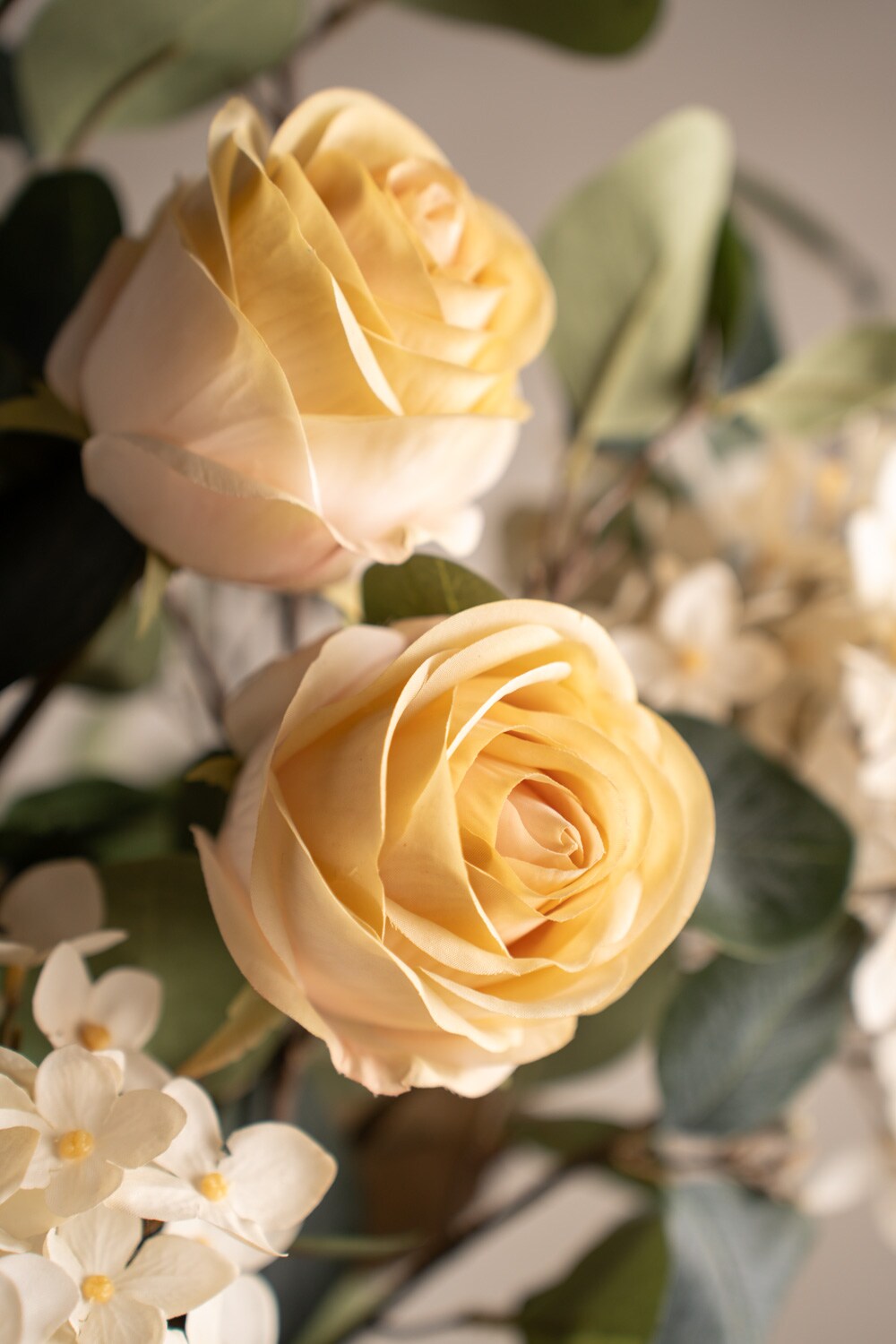 Konstgjorda blommor blombukett Vita Rosor'